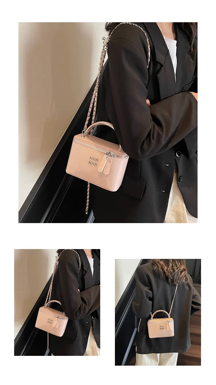 Women's Chain Strap Mini Crossbody Bag Cream — feature 17