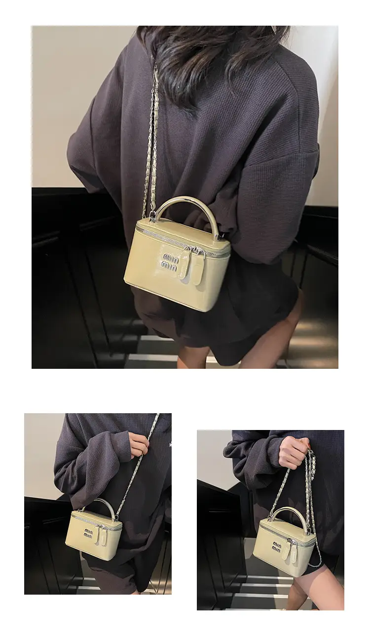 Women's Chain Strap Mini Crossbody Bag Cream — feature 18
