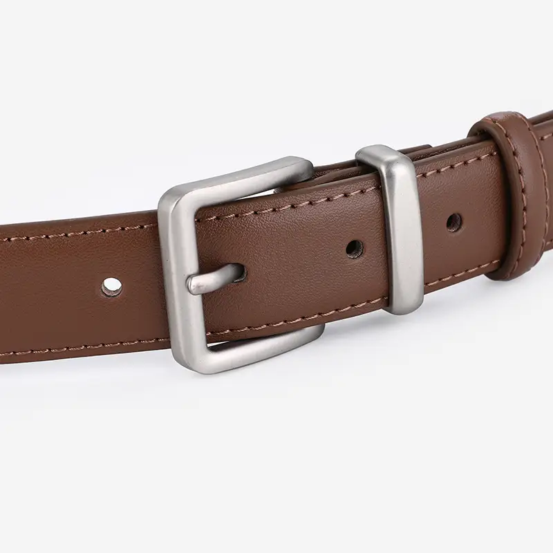 Women's Brown Cowhide Belt for Casual Wear