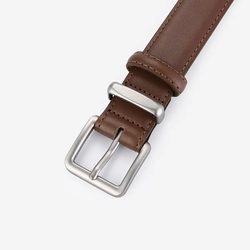 Women's Brown Cowhide Belt for Casual Wear