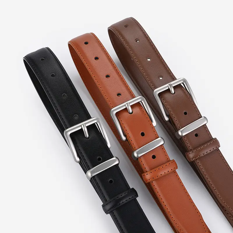 Women's Brown Cowhide Belt for Casual Wear