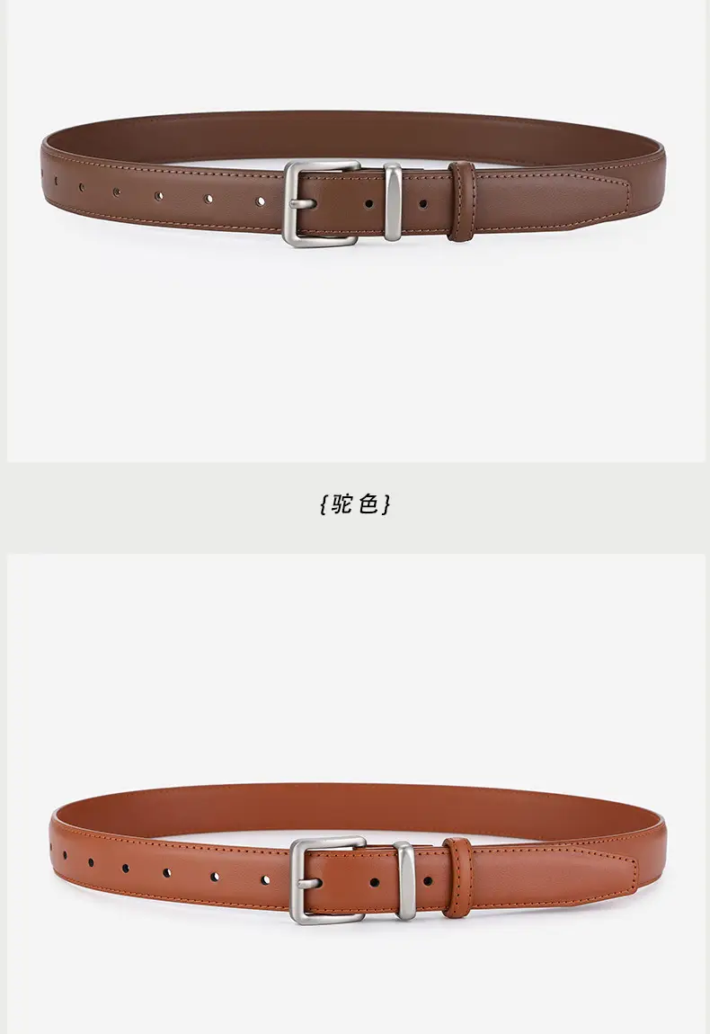 Women's Brown Cowhide Belt for Casual Wear — feature 10