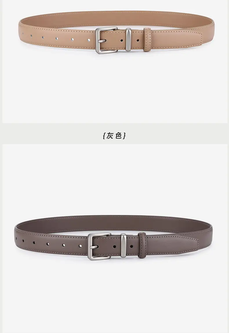 Women's Brown Cowhide Belt for Casual Wear — feature 12