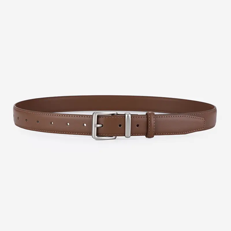 Women's Brown Cowhide Belt for Casual Wear