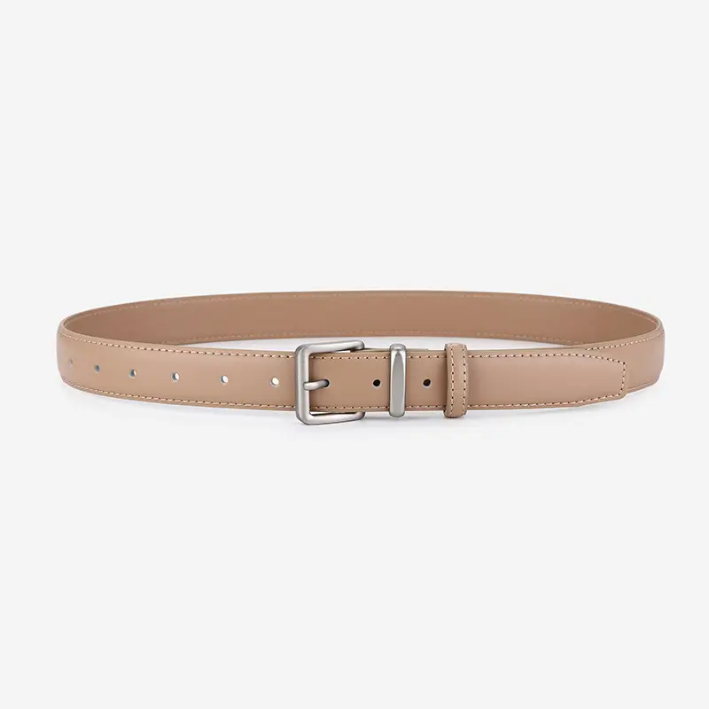 Women's Brown Cowhide Belt for Casual Wear