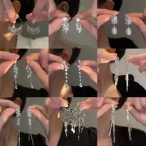 Silver Needle Tassel Earrings for Women Luxury Retro 2025 — feature 2