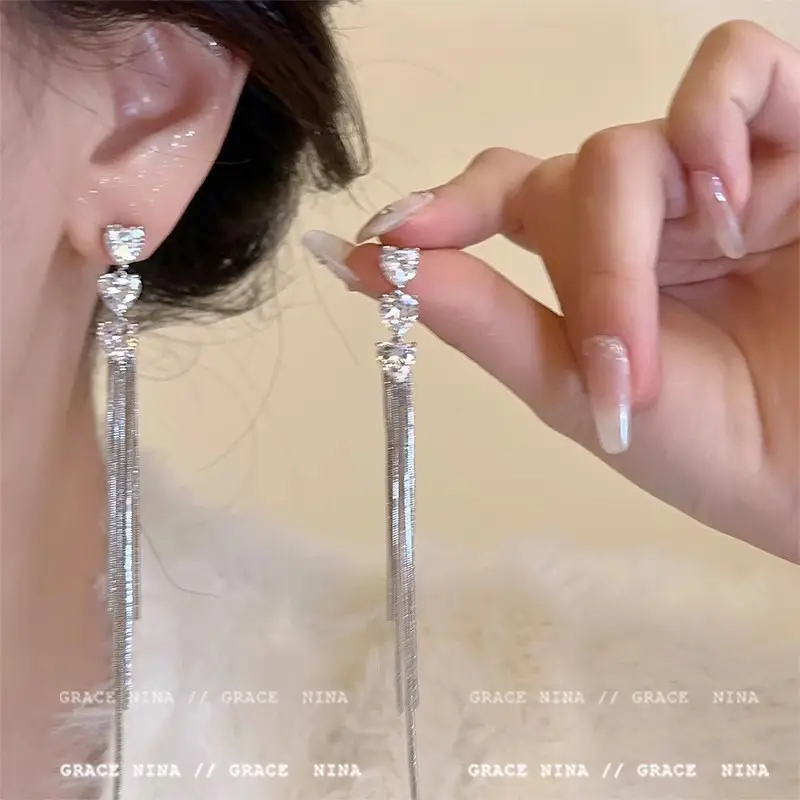 Silver Needle Tassel Earrings for Women Luxury Retro 2025 - Image 16
