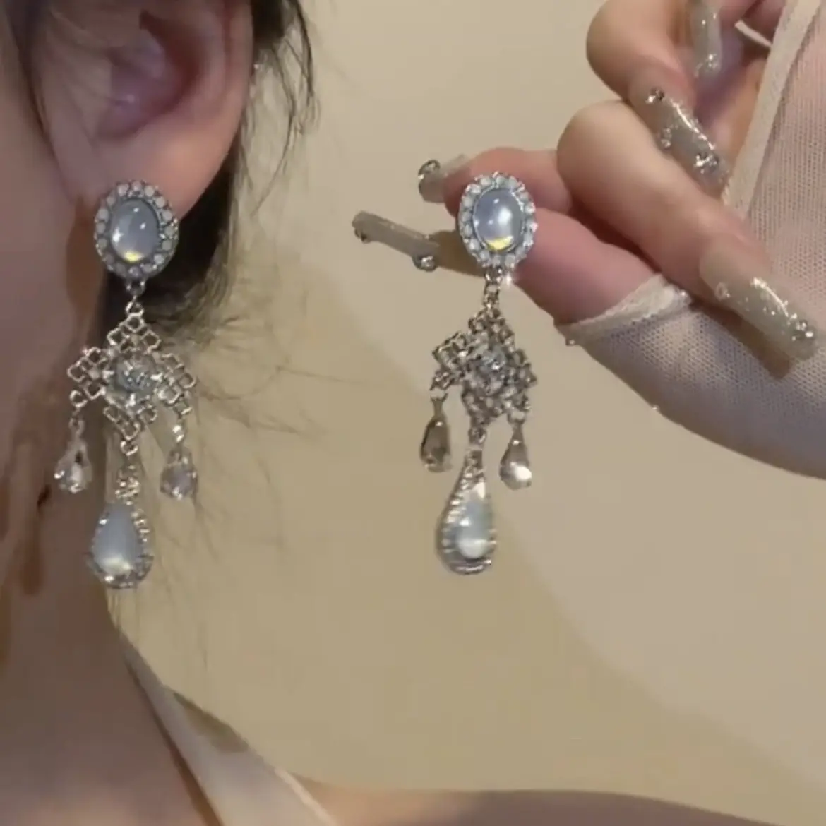 Silver Needle Tassel Earrings for Women Luxury Retro 2025 - Image 18
