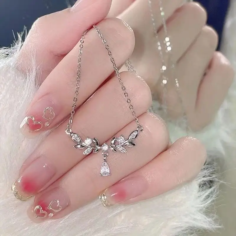 Pink Heart Butterfly Necklace for Women