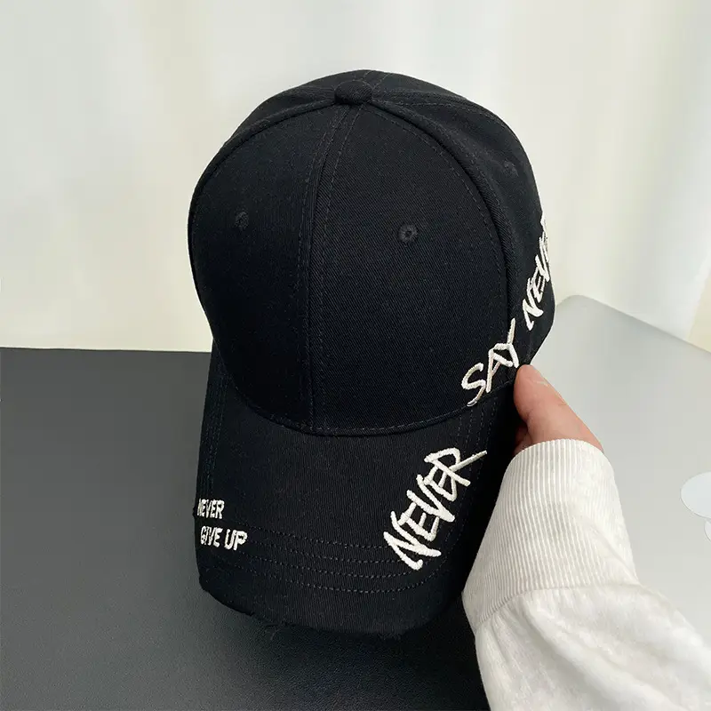 Side Letter Embroidered Washed Cap for Men Summer - Image 11