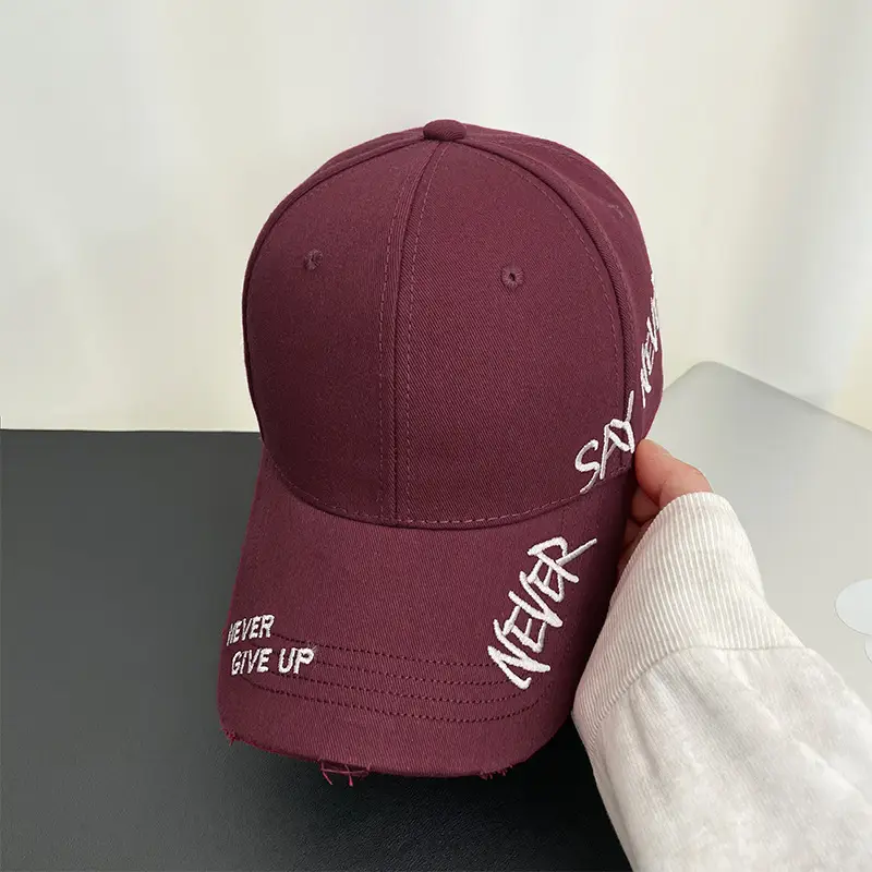 Side Letter Embroidered Washed Cap for Men Summer - Image 12