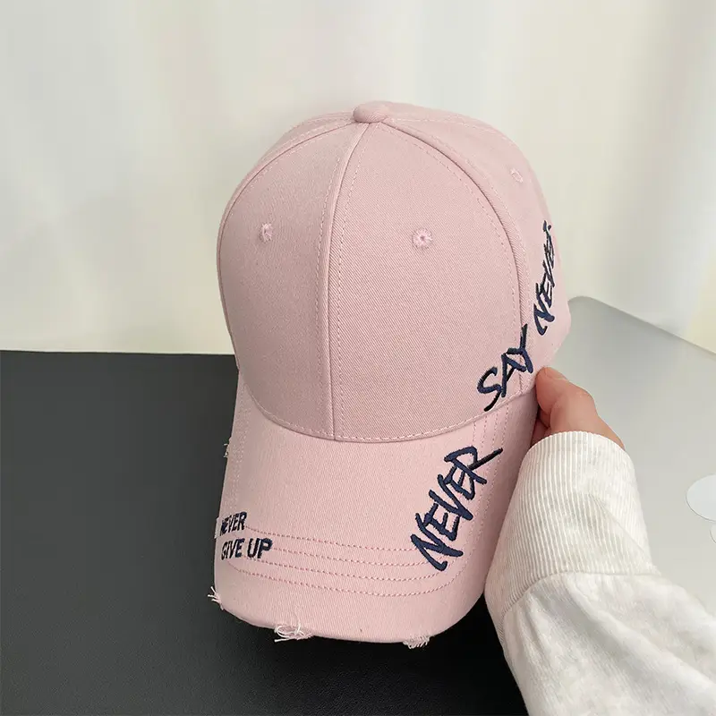 Side Letter Embroidered Washed Cap for Men Summer - Image 5