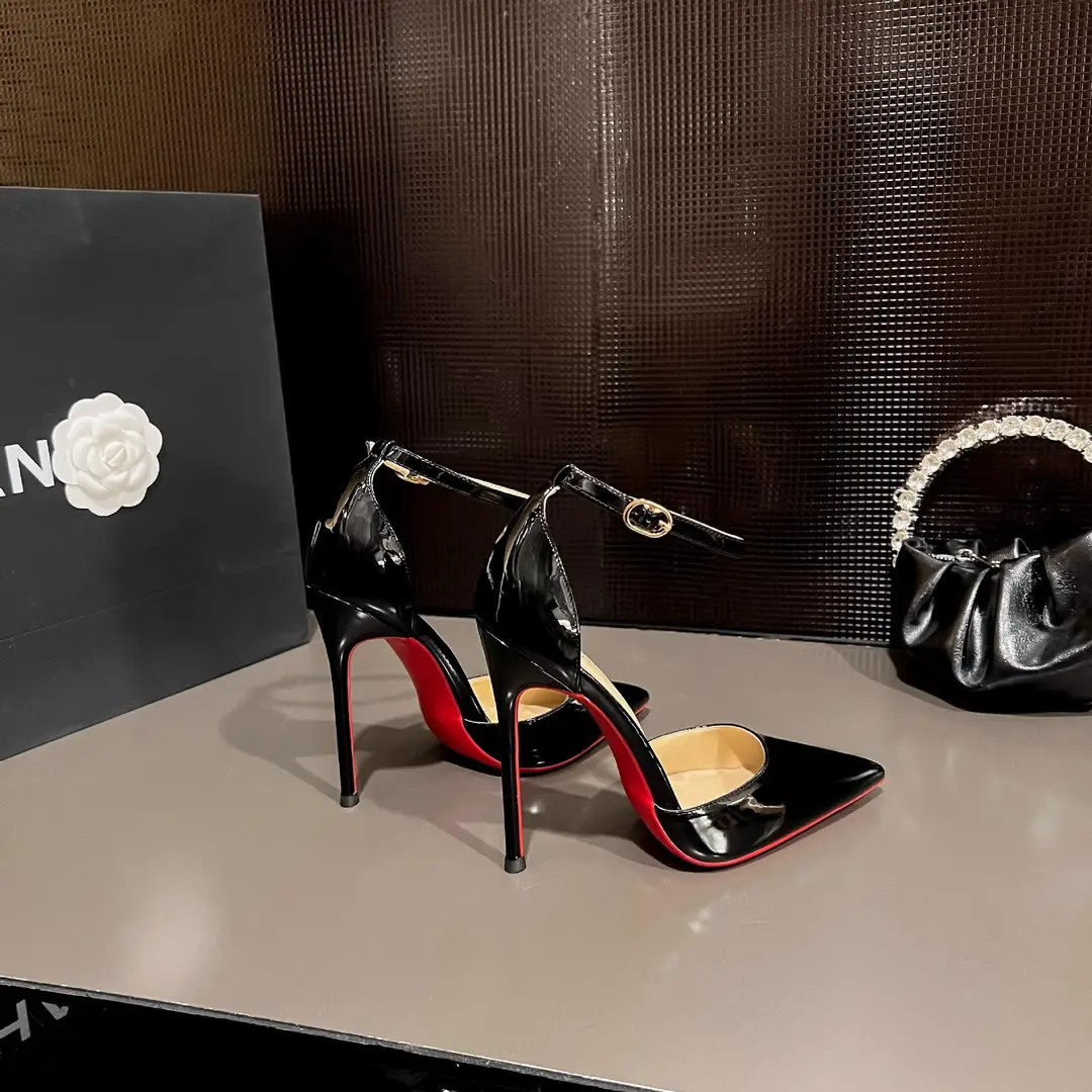 2026 Spring/Summer New Style Sexy Hollow-Out One-Strap Buckle Elegant Nude Red Sole High Heels Women's Thin Heel Pointed Toe Shoes — feature 9