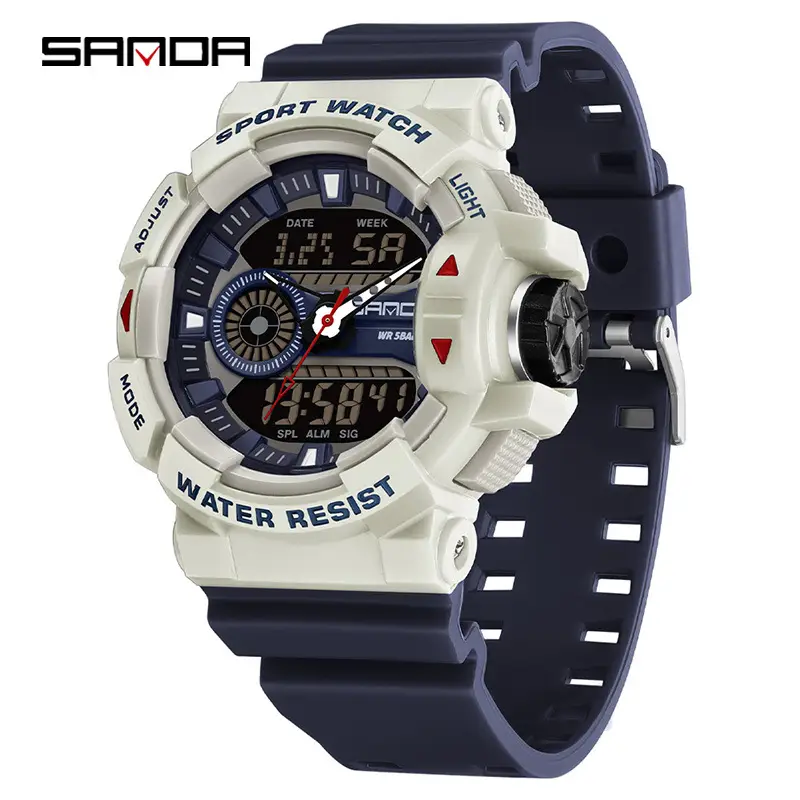 Sanda Waterproof Dual-Display Sports Watch for Men Women - Image 5