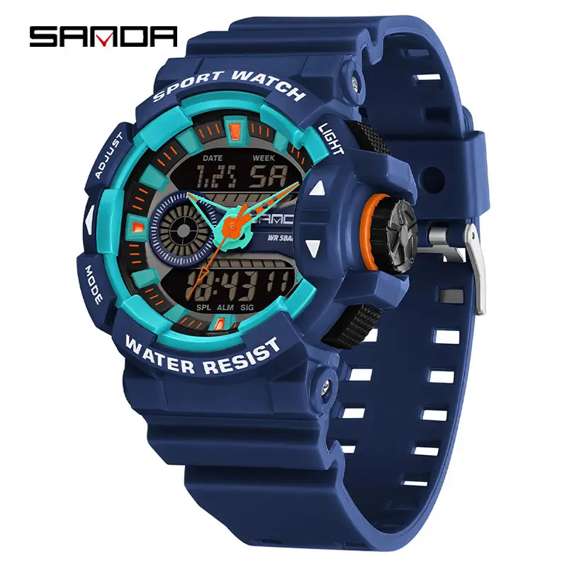 Sanda Waterproof Dual-Display Sports Watch for Men Women - Image 7