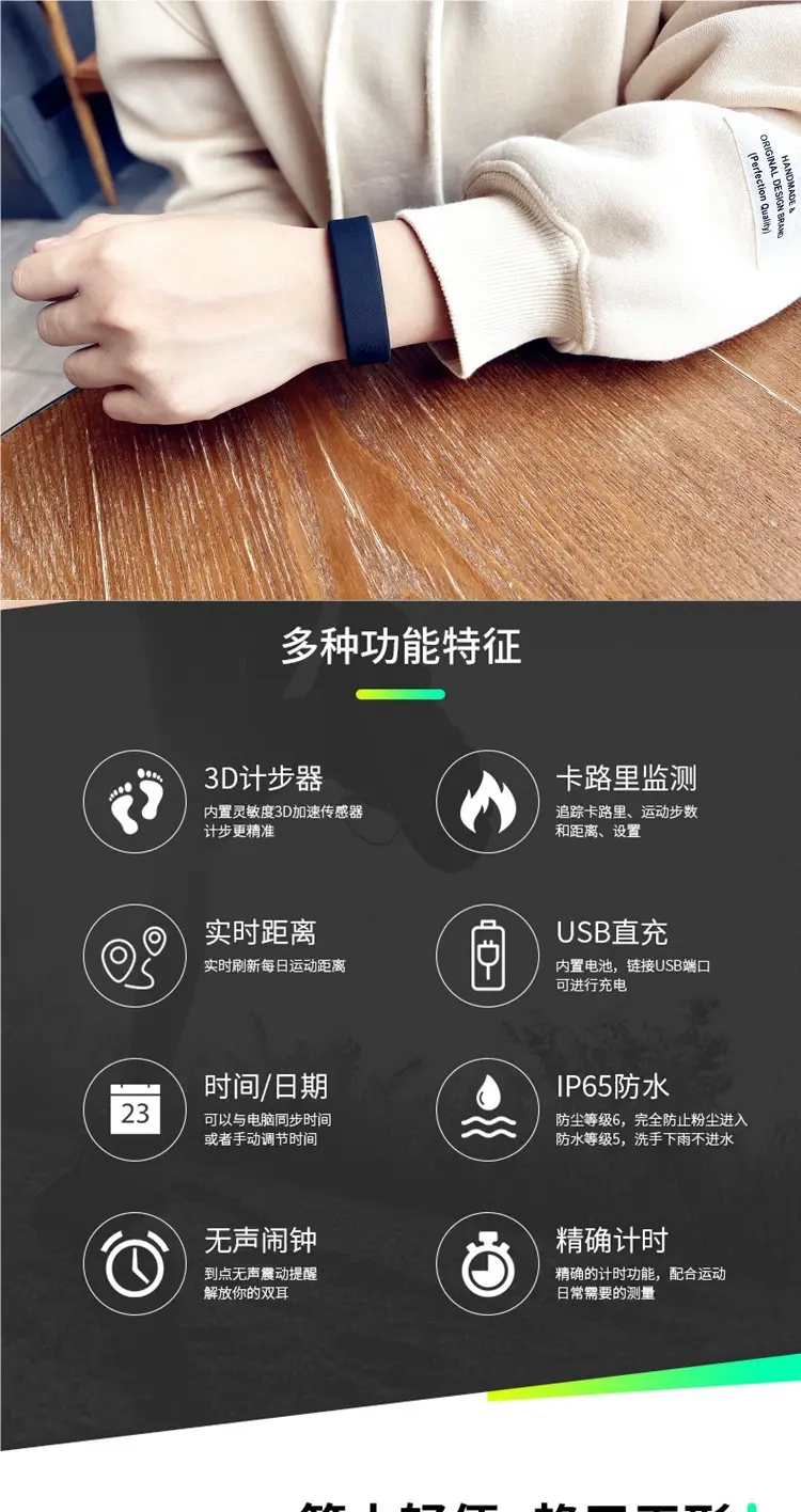 Green Digital Smart Watch with 360° Touchscreen — feature 5