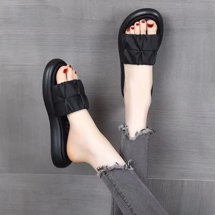 Women White Roman Sandals 2025 Summer - Image 3