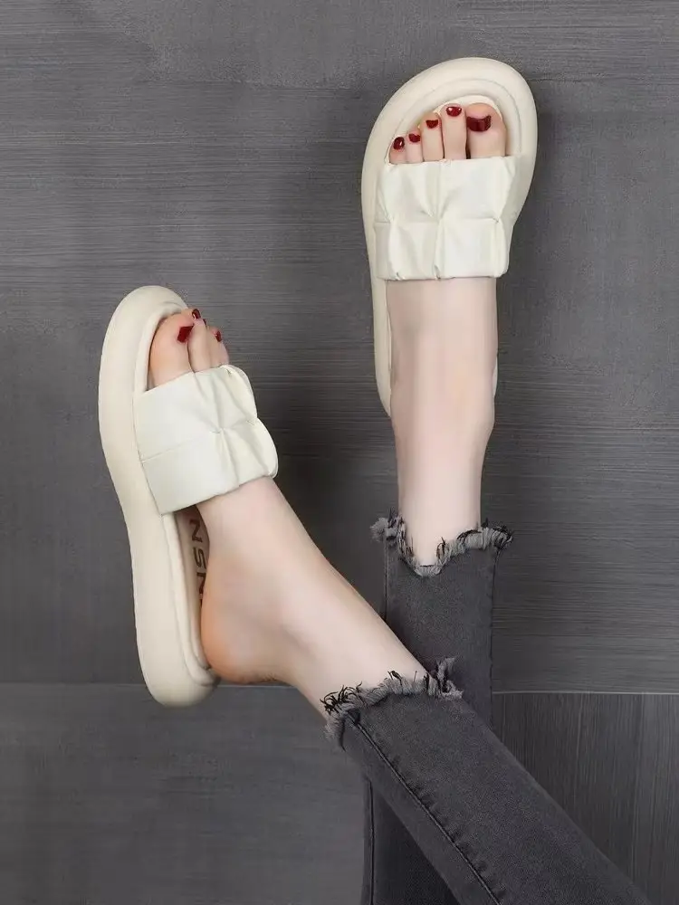 Women White Roman Sandals 2025 Summer — feature 7