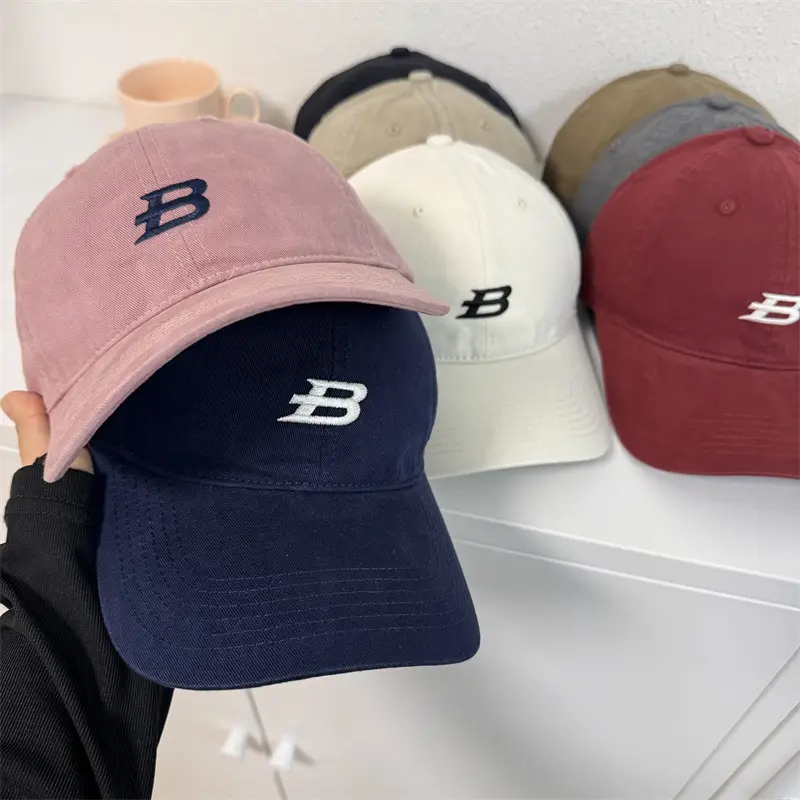 Women Navy Letter B Cap Big Head Casual All Match - Image 9