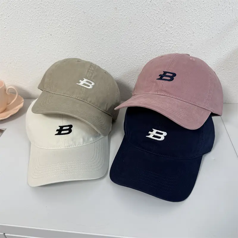 Women Navy Letter B Cap Big Head Casual All Match - Image 11