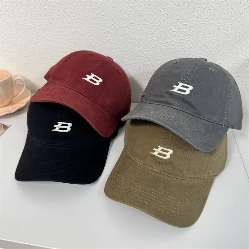 Women Navy Letter B Cap Big Head Casual All Match - Image 12