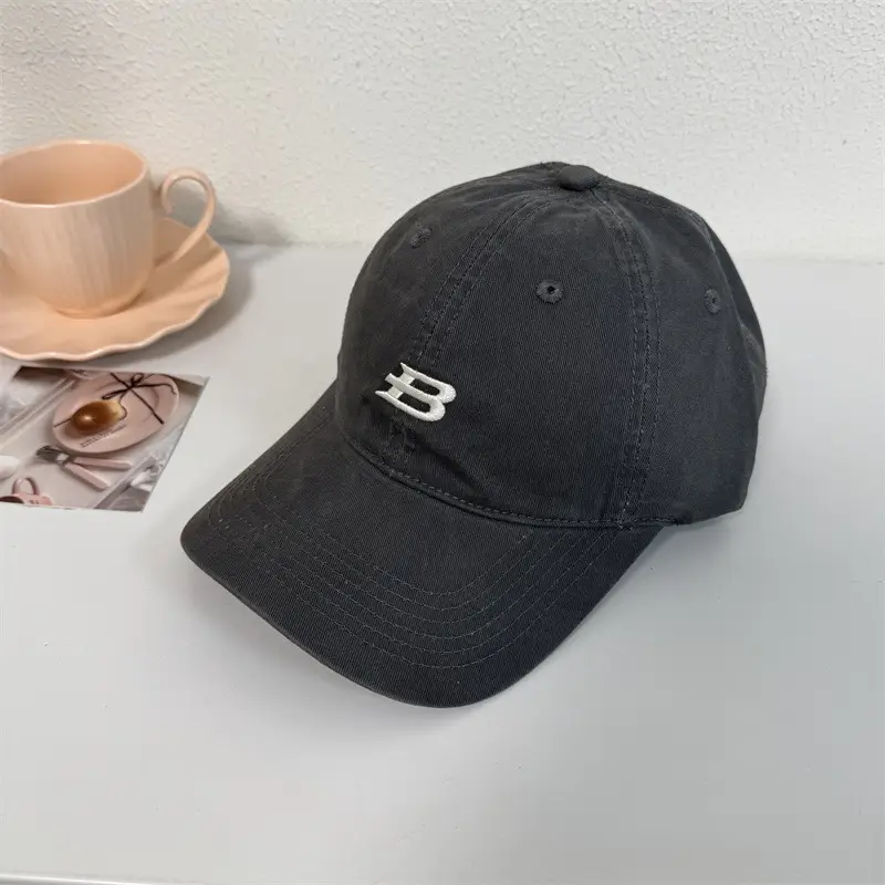 Women Navy Letter B Cap Big Head Casual All Match - Image 2