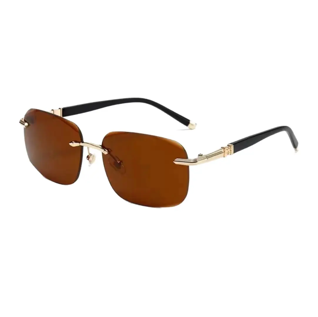 Imperial Black Frameless Sunglasses for Men - Image 7
