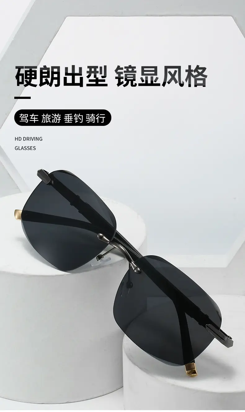Imperial Black Frameless Sunglasses for Men β feature 1