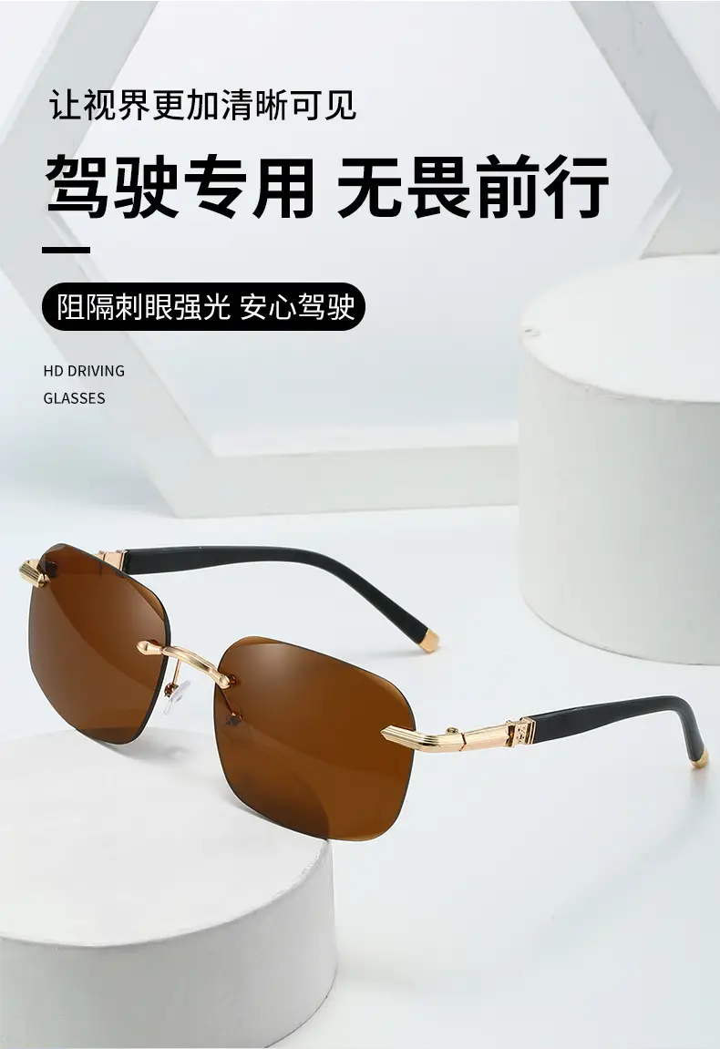 Imperial Black Frameless Sunglasses for Men β feature 3