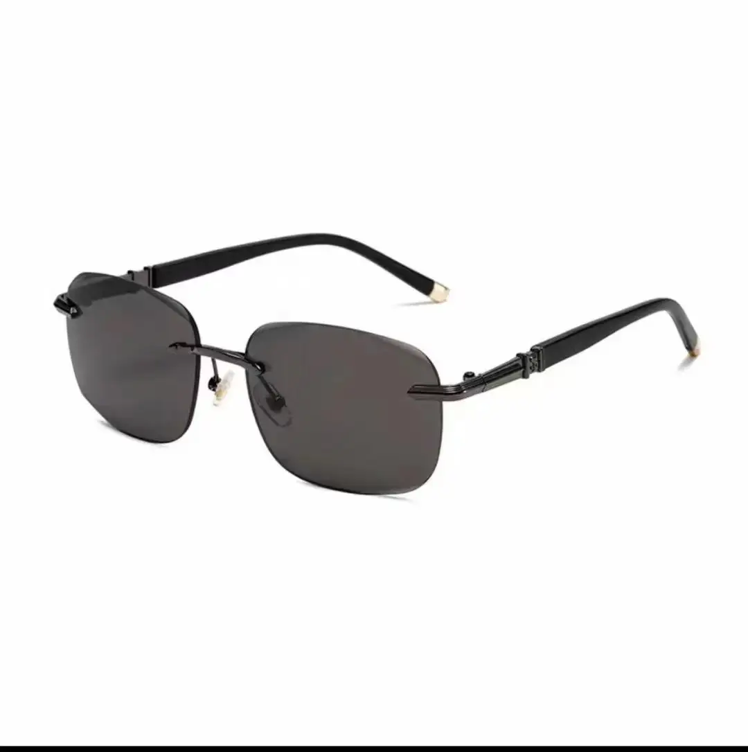 Imperial Black Frameless Sunglasses for Men