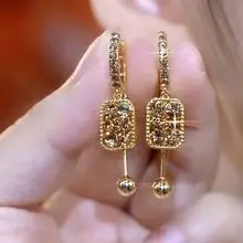 Square Black Diamond Earrings for Women — feature 25