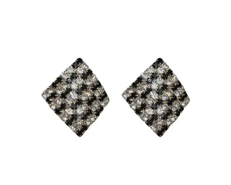 Square Black Diamond Earrings for Women — feature 53