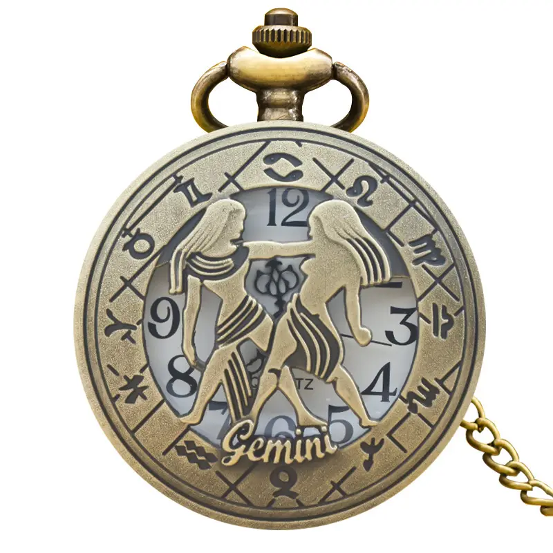 Cross-border Quartz Pocket Watch with Twelve Constellation Design - Image 10