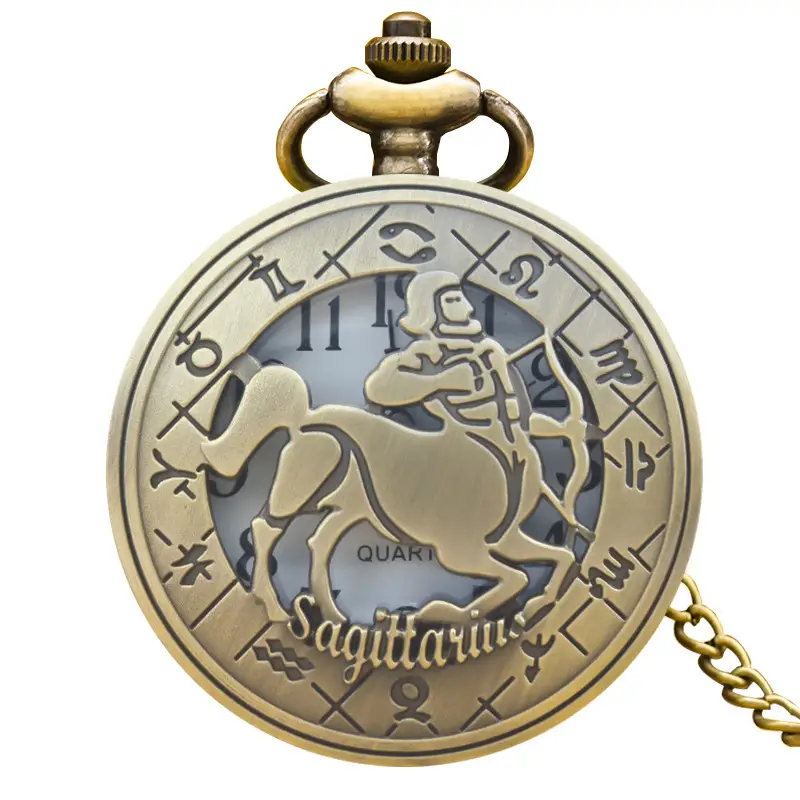 Cross-border Quartz Pocket Watch with Twelve Constellation Design - Image 12