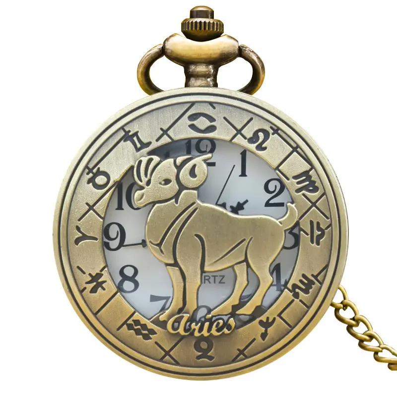 Cross-border Quartz Pocket Watch with Twelve Constellation Design - Image 8