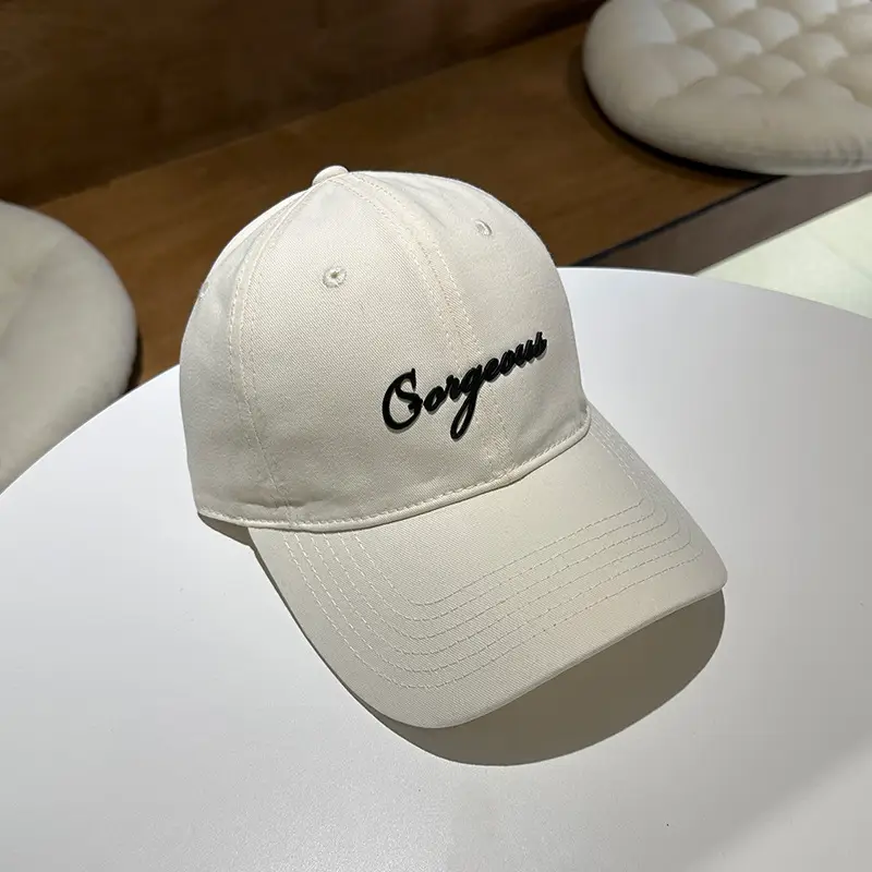 Women's Black Embroidered Baseball Cap with "Gorgeous" Text - Image 2