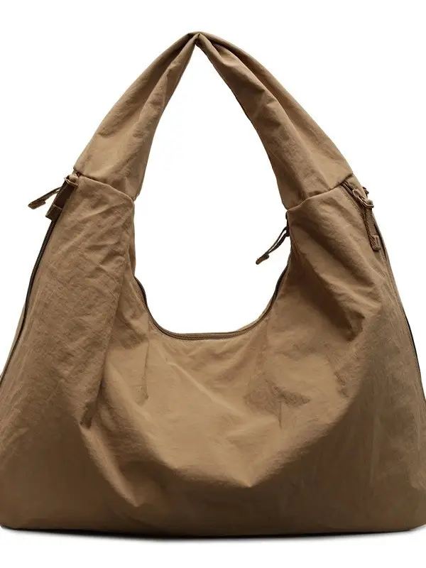 Women's Large Canvas Shoulder Bag Beige 2025