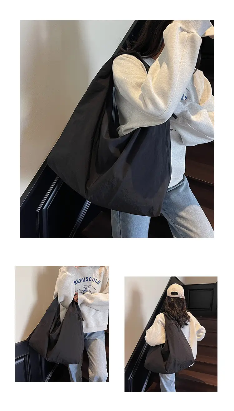 Women's Large Canvas Shoulder Bag Beige 2025 — feature 26