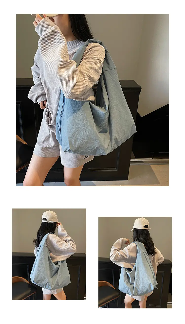Women's Large Canvas Shoulder Bag Beige 2025 — feature 30