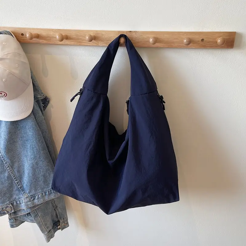 Women's Large Canvas Shoulder Bag Beige 2025