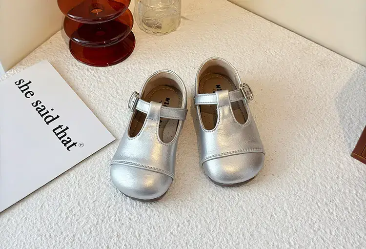 Girls Leather Sandals Spring Autumn Red Baby Shoes — feature 10