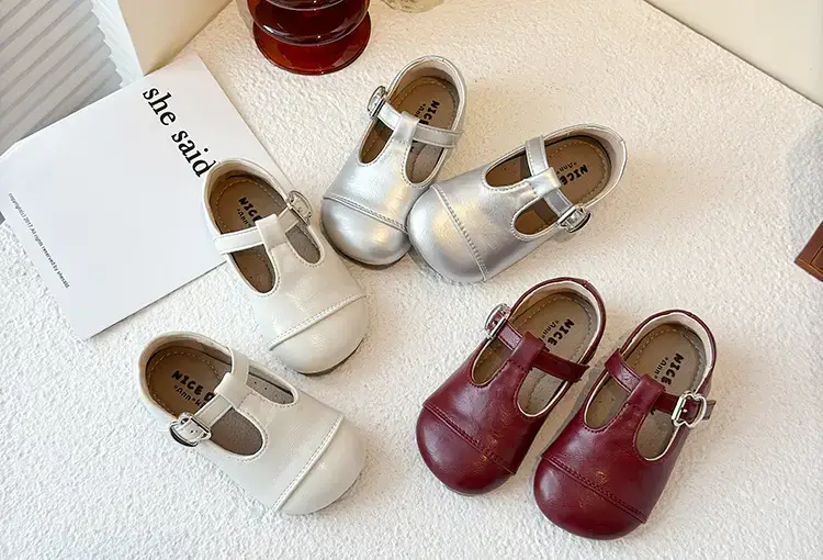 Girls Leather Sandals Spring Autumn Red Baby Shoes — feature 16