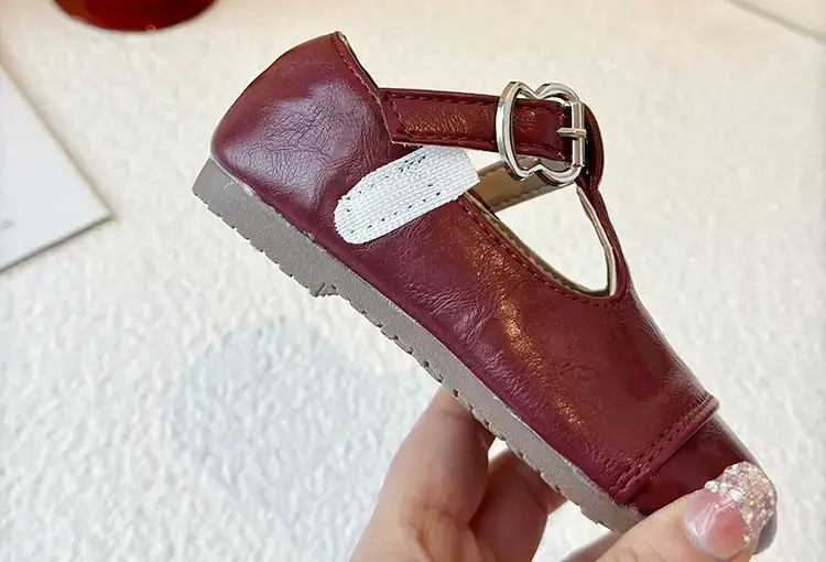 Girls Leather Sandals Spring Autumn Red Baby Shoes — feature 18