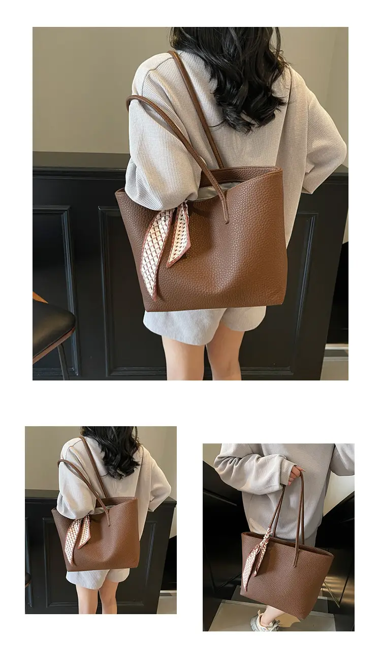 Women's Large Capacity Korean Style Tote Bag Beige — feature 11