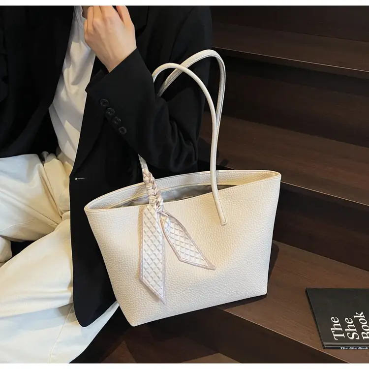 Women's Large Capacity Korean Style Tote Bag Beige — feature 20