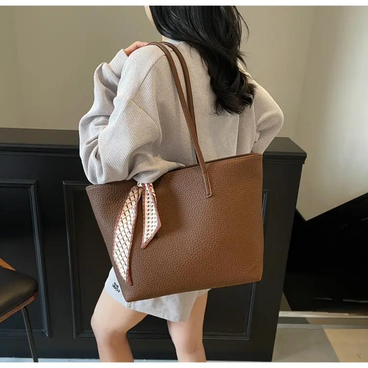 Women's Large Capacity Korean Style Tote Bag Beige — feature 25