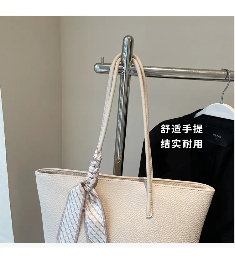 Women's Large Capacity Korean Style Tote Bag Beige — feature 5