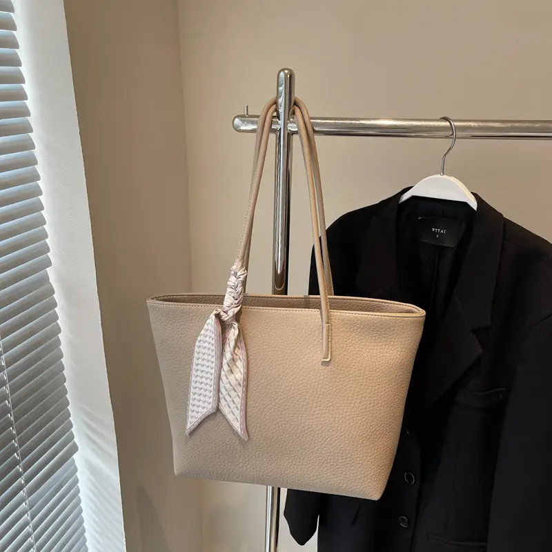 Women's Large Capacity Korean Style Tote Bag Beige
