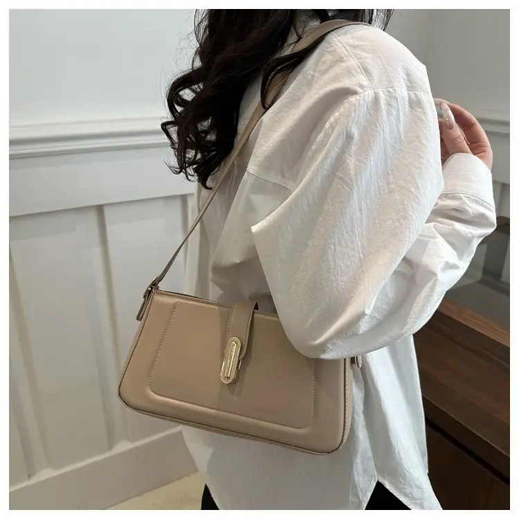 White Minimalist Square Shoulder Bag for Women — feature 17