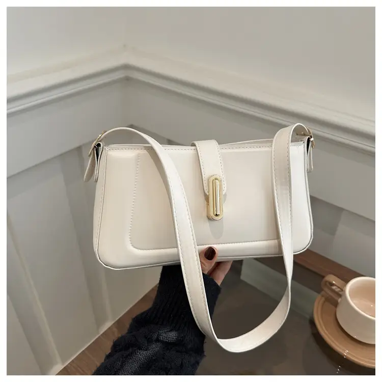 White Minimalist Square Shoulder Bag for Women — feature 25